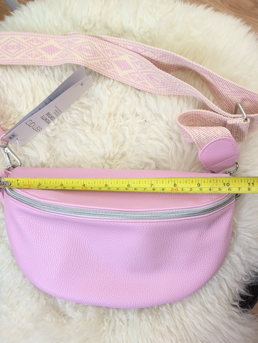 Esmara Pink Belt Bag Adjustable Strap Crossbody Fanny Pack NWT - Picture 6 of 6